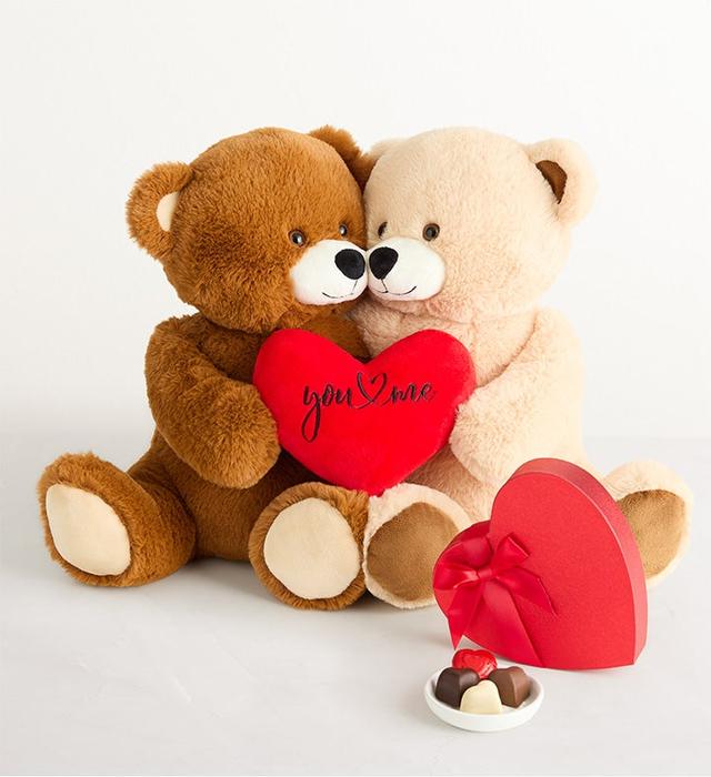 1-800-Flowers Gifts Delivery Lotsa Love The Perfect Pair W/ Chocolate Lotsa Love The Perfect Pair Bear & Chocolate