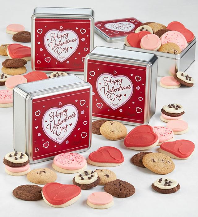 Valentine's Day Gift Tin - 4 Pack by Cheryl's Cookies
