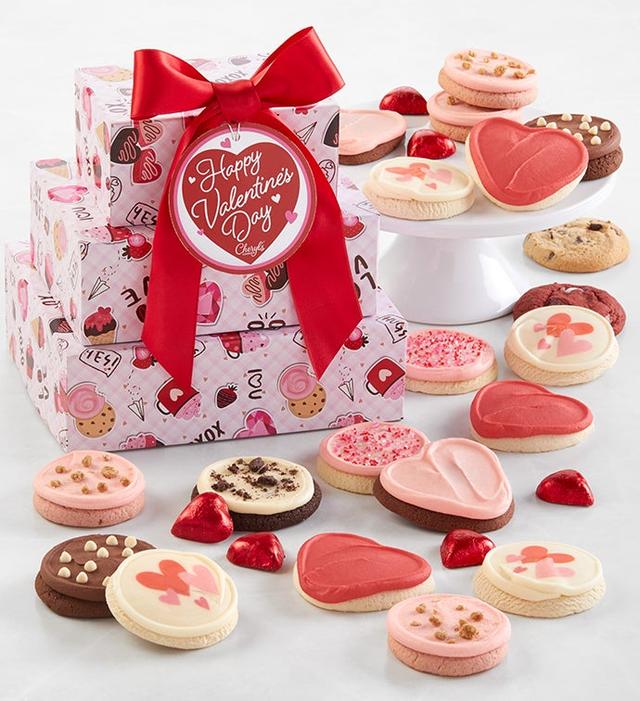 Valentine Gift Tower by Cheryl's Cookies