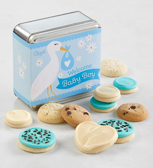 Baby Boy Treats Gift Tin by Cheryl's Cookies