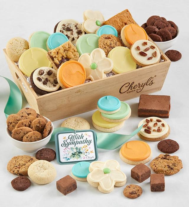 With Sympathy Gift Basket - Medium by Cheryl's Cookies