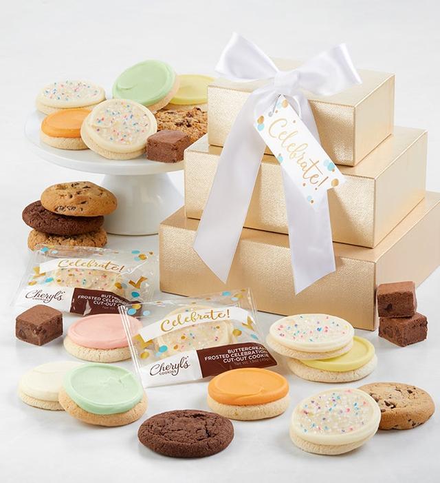 Celebration Gift Tower by Cheryl's Cookies