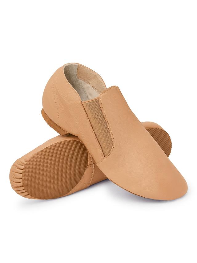 Theatricals Adult Side Inserts Jazz Shoes Coffee 07.5W T7602