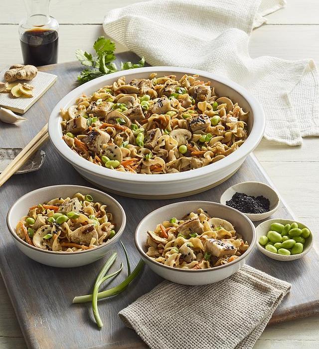 Asian-Style Noodles With Grilled Chicken, Family Item Food Gourmet Meals Entrees by Harry & David