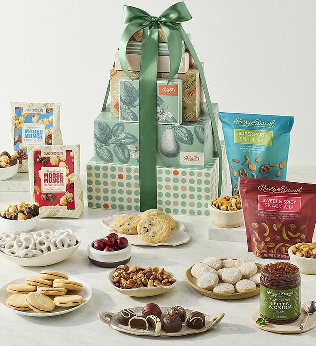 Grand Premium Snack Gift Tower, Assorted Foods, Gifts by Harry & David
