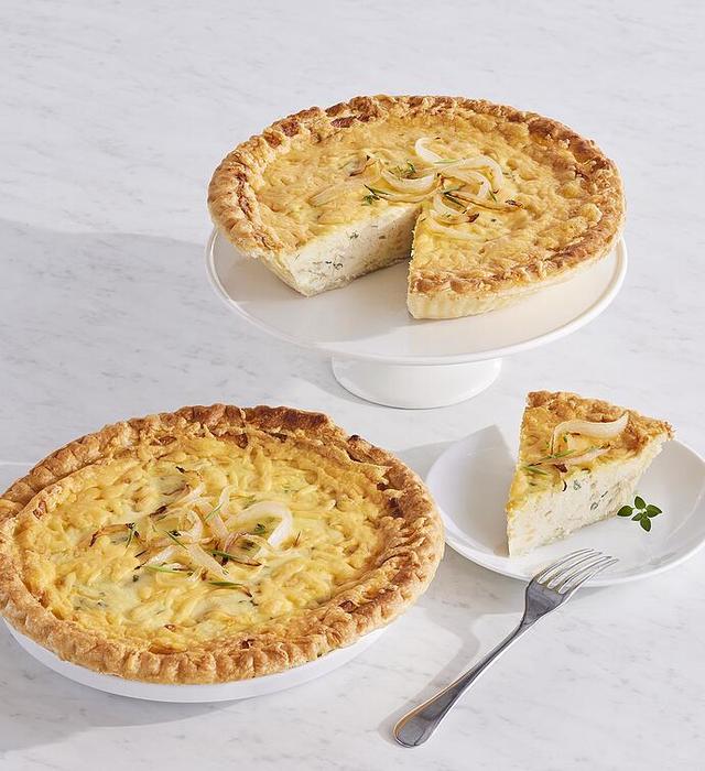 Triple Cheese And Caramelized Onion Quiche Duo, Mints by Harry & David