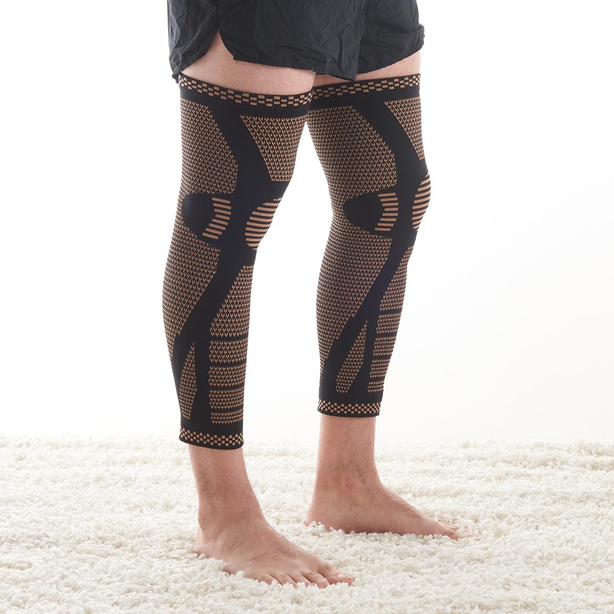 Copper Infused Full Leg Compression Sleeves by Sharper Image (Set of 2)