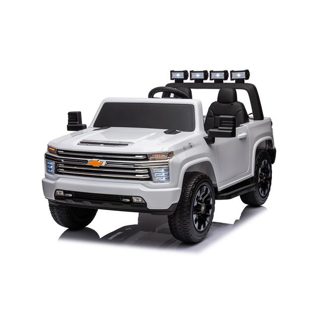 24V 4x4 Chevrolet Silverado Ride-On Truck - White
