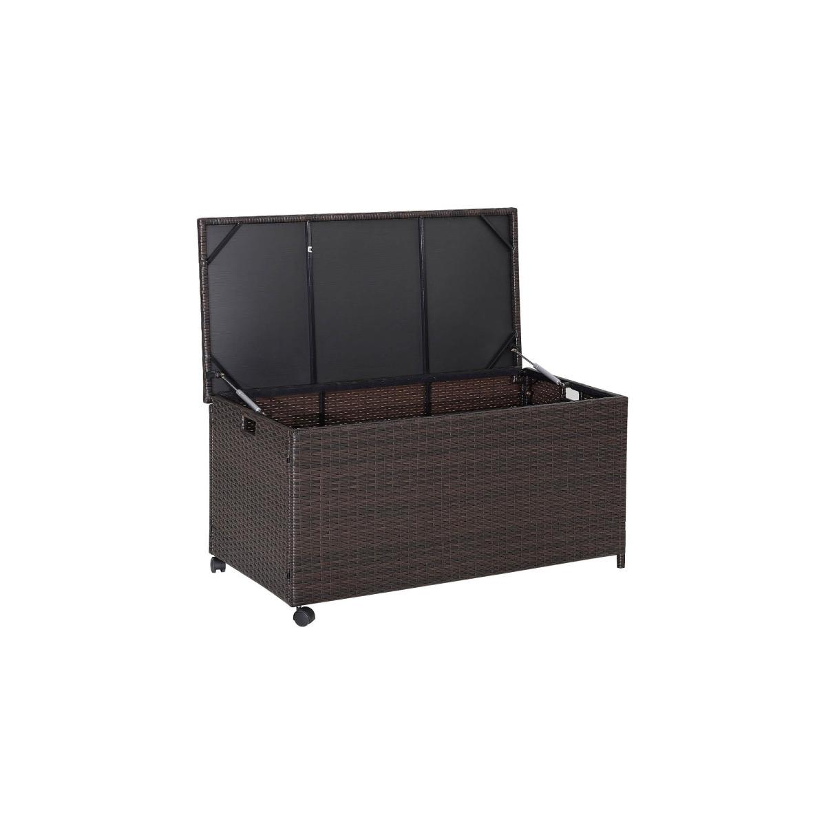 Outdoor Wicker Storage Box with Zippered Liner - 133 Gallon