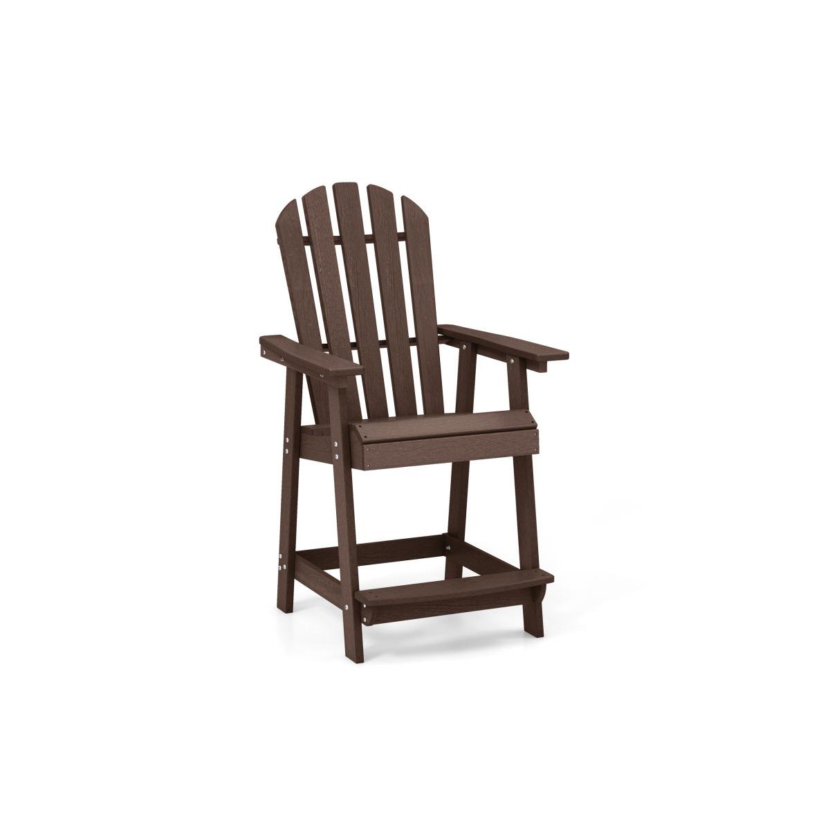 Patio Chair with Armrest and Footrest - Gray