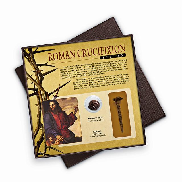 Roman Crucifixion Period Widow's Mite Bronze Coin and Nail Collection
