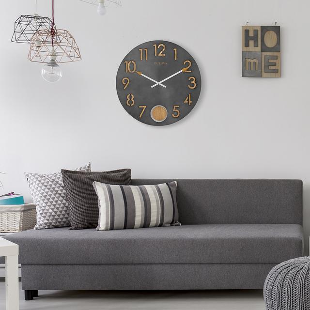 Bulova Flatiron Metal Wall Clock