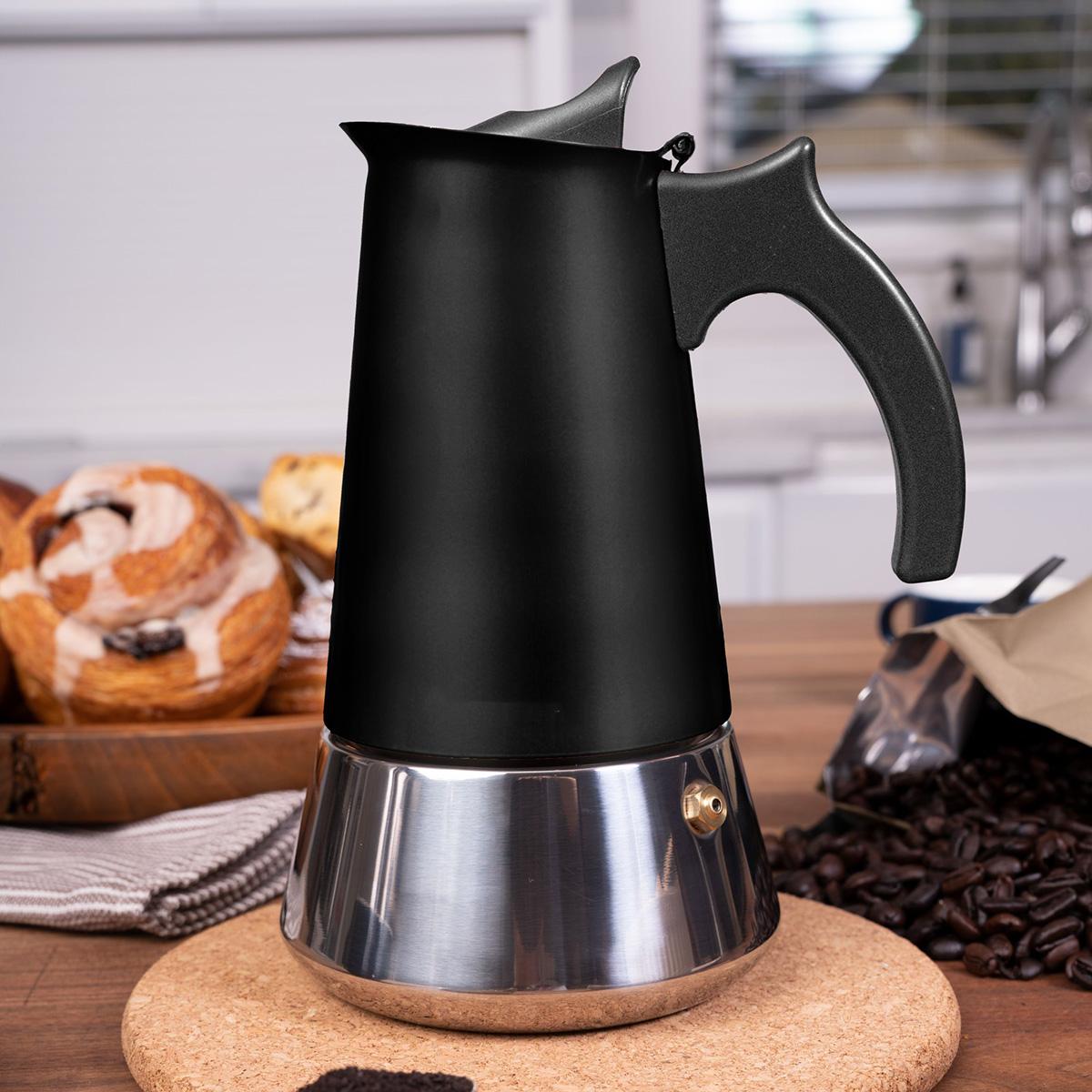 500 mL Stainless Steel Espresso Maker - Silver
