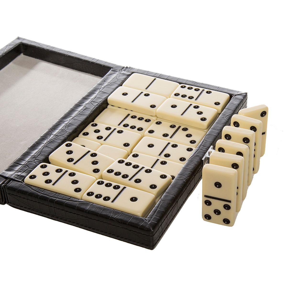 Brouk & Co The Line Em Up Domino Set - Black