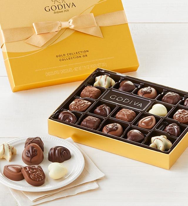 Godiva® Gold Ballotin Chocolates Box - 18 Piece, Cho Colate, Gifts by Simply Chocolate