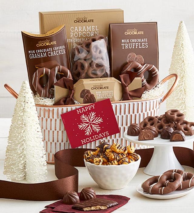 Simply Chocolate® Holiday Snacking Favorite-Deluxe, Gourmet Assorted Foods, Gifts