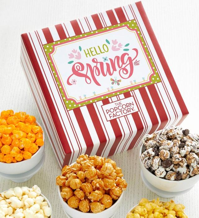 Hello Spring, Popcorn Gift Box, Military Appreciation Gifts by The Popcorn Factory