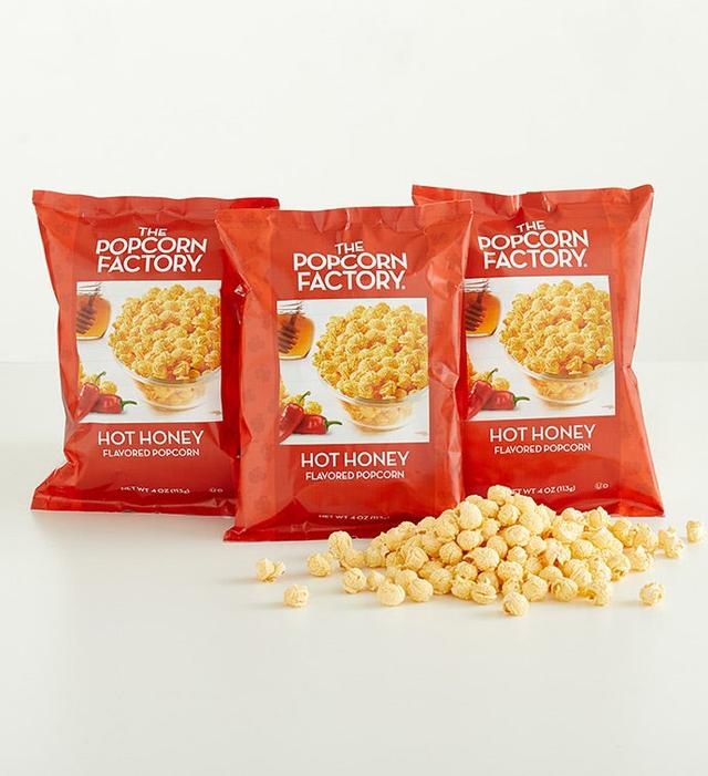 3 Count Hot Honey Popcorn Bags, Popcorn Gift Box, All Occasions Gifts by The Popcorn Factory