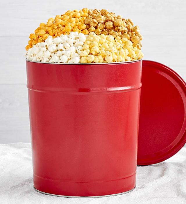 3 1/2 Gallon 3 Flavor Popcorn Tin, Birthday Gifts by The Popcorn Factory