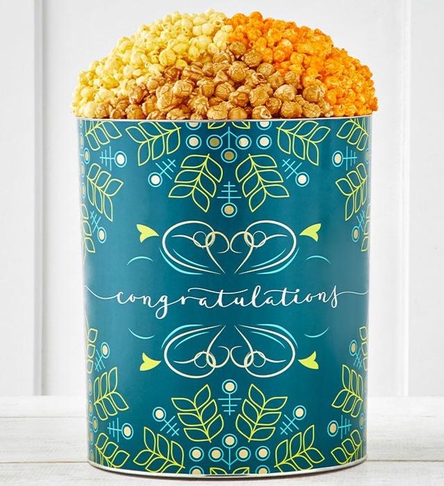6 1/2 Gallon 3 Flavor Popcorn Tin, Housewarming Gifts by The Popcorn Factory