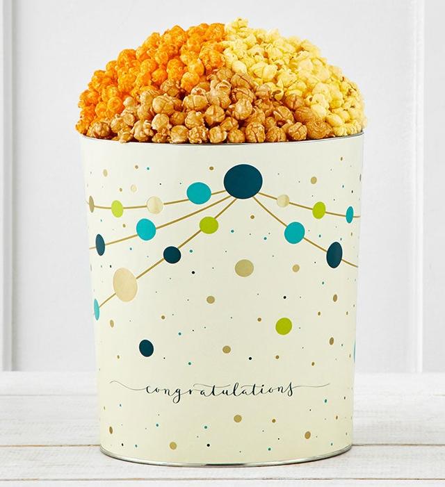 3 1/2 Gallon 3 Flavor Popcorn Tin, Housewarming Gifts by The Popcorn Factory