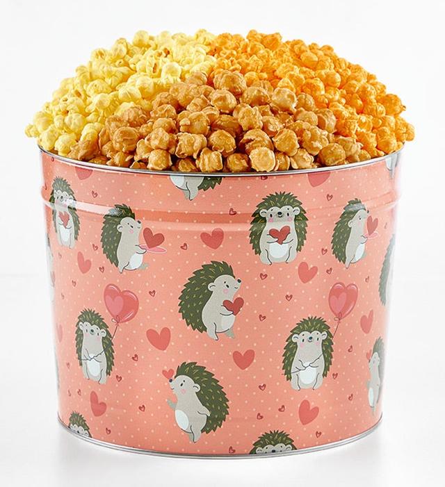 2 Gallon 3 Flavor Popcorn Tin, Valentine's Day Gifts by The Popcorn Factory