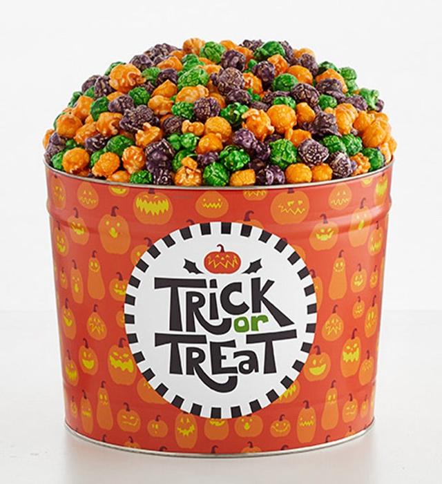 Trick Or Treat 2 Gallon 3 Flavor Popcorn Tin, Halloween Gifts by The Popcorn Factory
