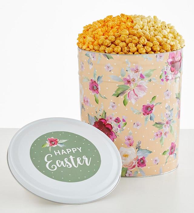 6 1/2 Gallon 3 Flavor Popcorn Tin, Easter Gifts by The Popcorn Factory