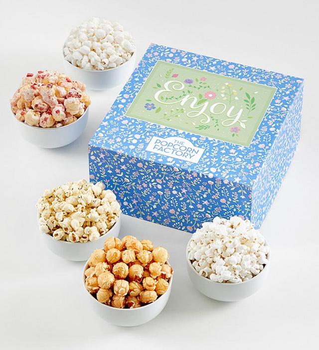 Floral Popcorn Gift Box - 5 Spring Flavors