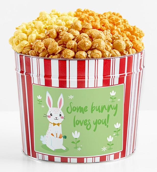 1.75 Gallon Retro Popcorn Tin 3-Flavor, Easter Gifts by The Popcorn Factory