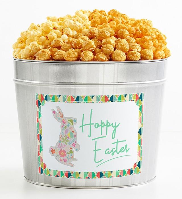1.75 Gallon Silver Popcorn Tin 3-Flavor, Easter Gifts by The Popcorn Factory