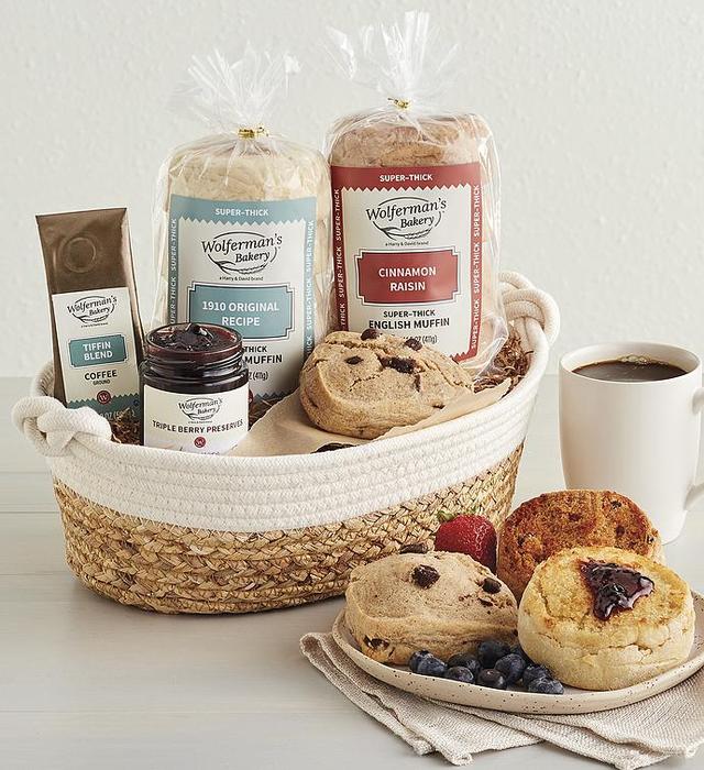 English Muffin Sampler Basket by Wolfermans