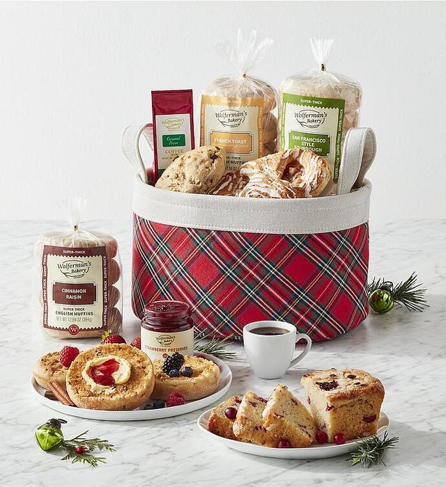 Red Plaid Bakery Basket by Wolfermans