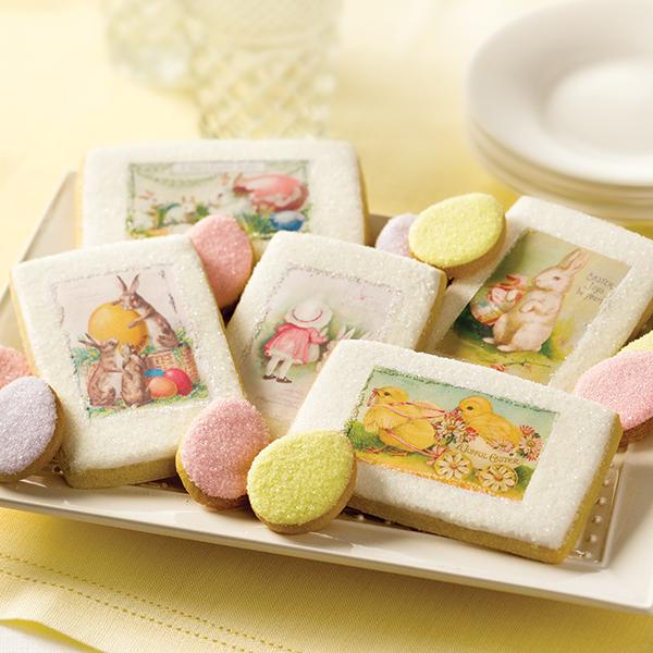 Vintage Postcard Easter Cookies