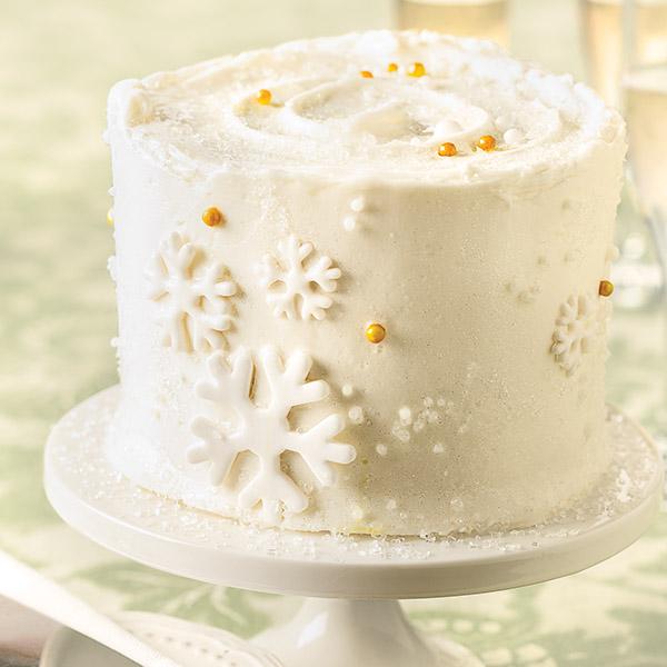 Winter Snowflake Cake