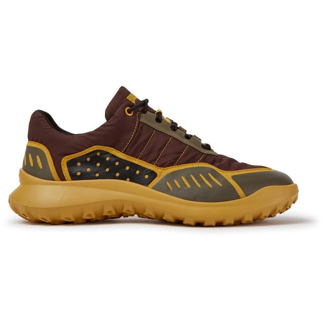 CAMPER CRCLR - Sneakers for Men - Brown,Brown gray,Yellow, size 40, Cotton fabric/Smooth leather