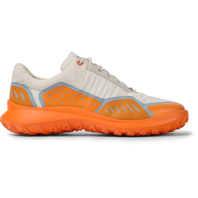CAMPER CRCLR - Chaussures casual pour Homme - Blanc,Orange,Bleu, taille 42, Tissu en coton/Cuir lisse