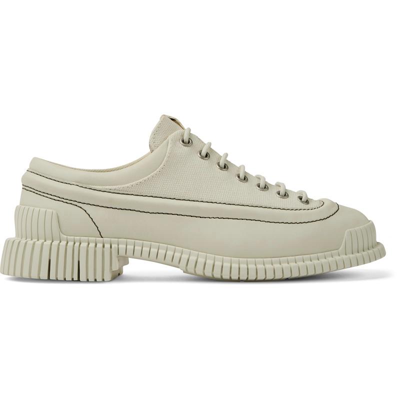 CAMPER Pix - Chaussures plates pour Femme - Blanc, taille 36, Cuir lisse/Tissu en coton