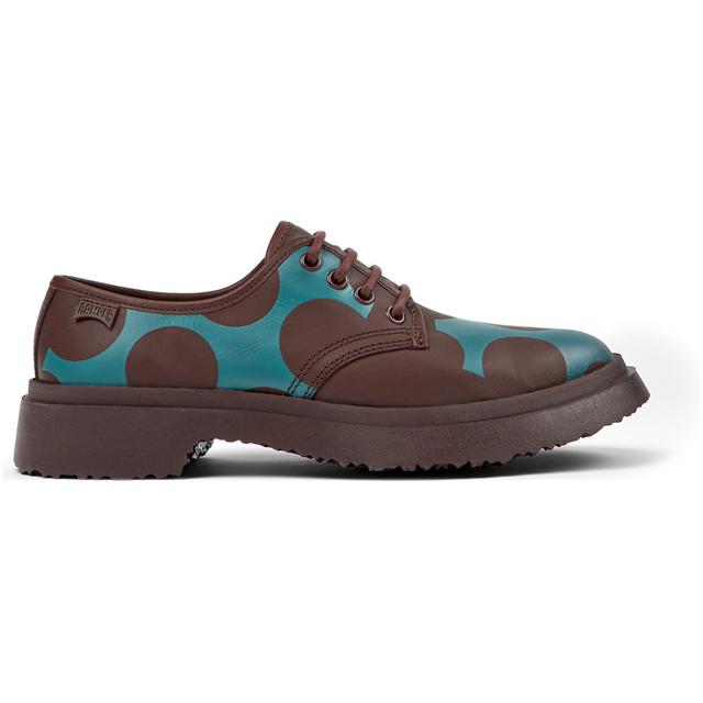 CAMPER Twins - Lace-up for Women - Burgundy,Black, size 37, Smooth leather