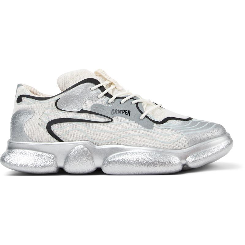 CAMPER Karst - Chaussures plates pour Femme - Blanc,Gris,Noir, taille 36, Tissu en coton