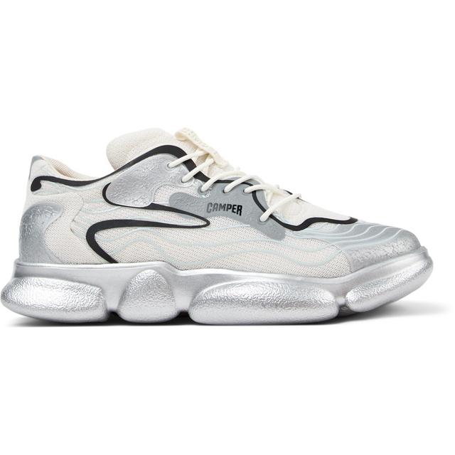 CAMPER Karst - Baskets pour Femme - Blanc,Gris,Noir, taille 36, Tissu en coton