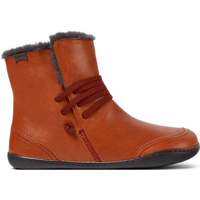 CAMPER Peu - Botines para Mujer - Burdeos, talla 41, Piel lisa