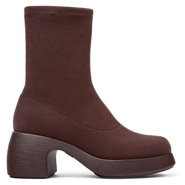 CAMPER Thelma - Ankle boots for Women - Burgundy, size 8.5, Cotton fabric