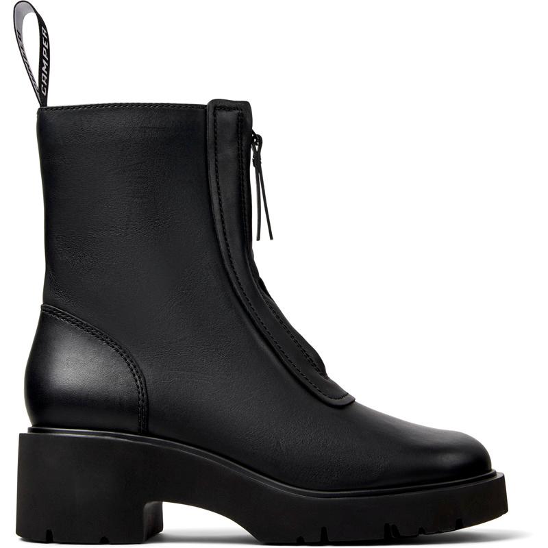 CAMPER Milah - Botines para Mujer - Negro, talla 38, Piel lisa