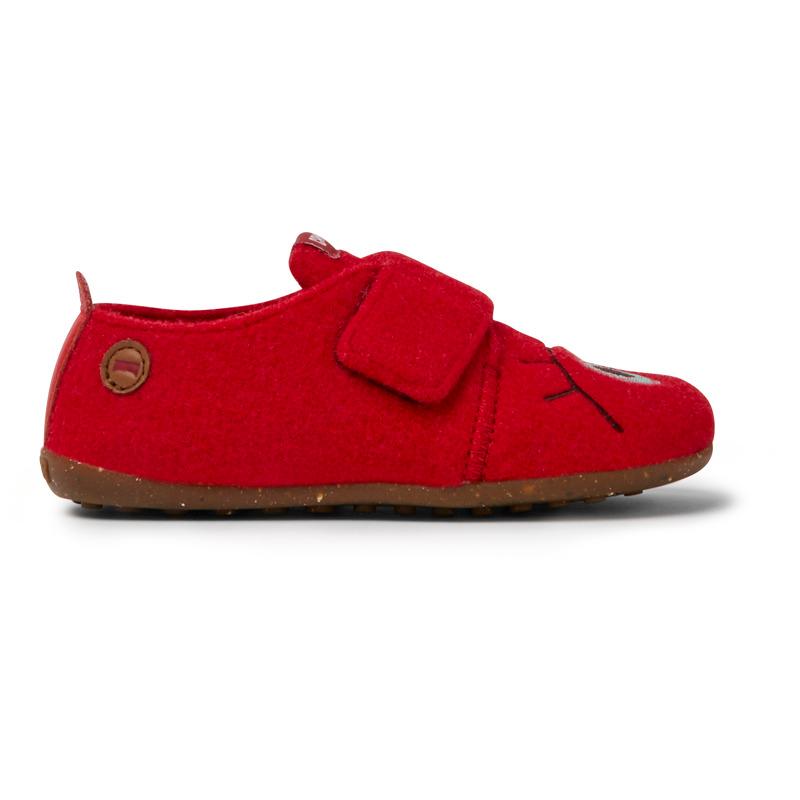CAMPER Twins - Slippers for Girls - Red, size 11, Cotton fabric/Smooth leather