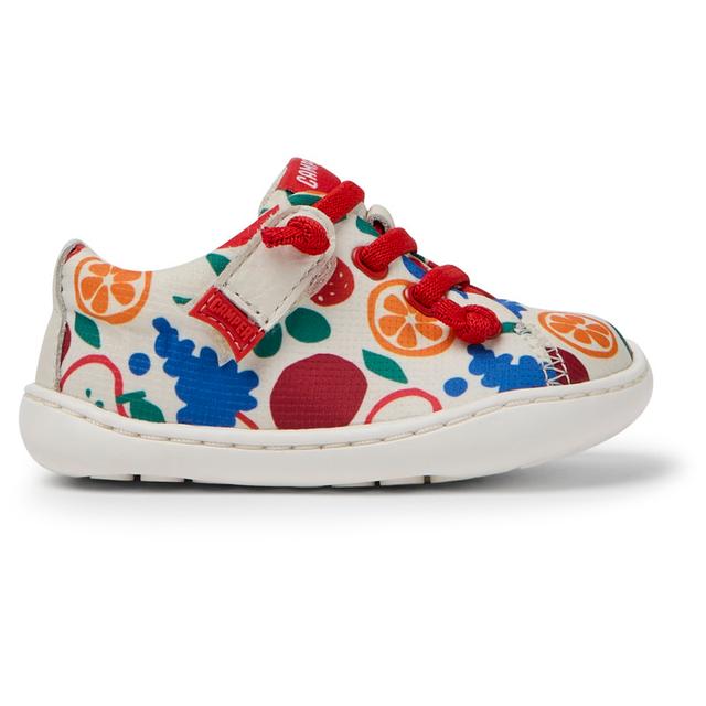CAMPER Peu - Zapatos casual de vestir para Primeros pasos - Blanco,Azul,Naranja, talla 21, Textil/Piel Lisa