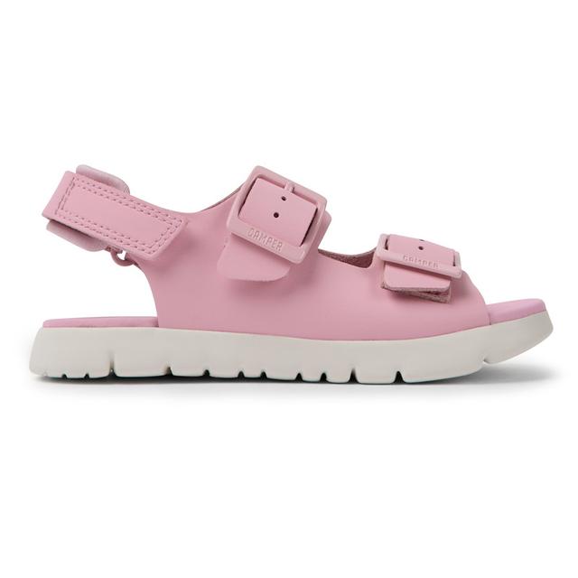 CAMPER Oruga - Sandalias para Niñas - Rosa, talla 26, Piel Lisa/Textil
