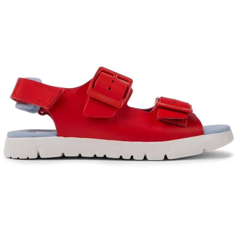 CAMPER Oruga - Sandalias para Niñas - Rojo, talla 31, Piel Lisa/Textil
