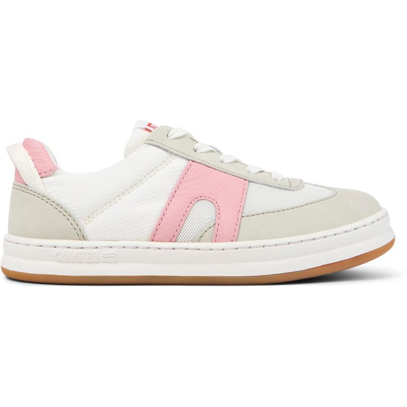 CAMPER Runner - Smart casual shoes for Girls - White,Beige,Pink, size 28, Cotton fabric/Smooth leather