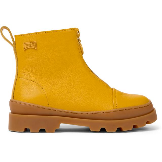 CAMPER Brutus - Botas para Niñas - Amarillo, talla 38, Piel lisa